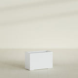 Tolga Rectangular Planter in Gloss Bright White, 36"L × 16"D × 24"H, shown empty