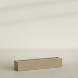 Salon Box Planter in Gloss Metallic Gold, 42" Long, shown empty