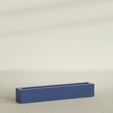 Salon Box Planter in Matte Cobalt Blue, 48" Long, shown empty