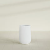 Hayden Urn Planter in Gloss Bright White, 12"D × 20"H, shown empty