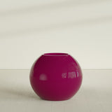 Globe Planter in Gloss Eggplant, 36"D × 30"H, shown empty