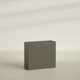Delray Rectangular Planter in Matte Bronze, 36"L × 12"D × 32"H, shown empty