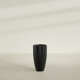 San Jose Tall Fluted Planter in Matte Black, 16"D × 30"H, shown empty