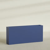 Delray Rectangular Planter in Matte Cobalt Blue, 72"L × 12"D × 32"H, shown empty