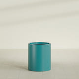 Rio Grande Cylinder Planter in Satin Seafoam Green, 18"D × 20"H, shown empty