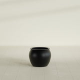 Shanghai Fishbowl Planter in Matte Black, 16", shown empty