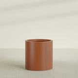 Rio Grande Cylinder Planter in Matte Terra Cotta, 22"D × 22"H, shown empty
