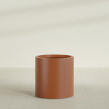 Rio Grande Cylinder Planter in Matte Terra Cotta, 22"D × 22"H, shown empty