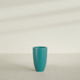 Brannan Tapered Round Planter in Satin Seafoam Green, 18"D × 29"H, shown empty