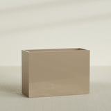Darwin Rectangular Planter in Gloss Metallic Gold, 60"L × 24"D × 42"H, shown empty