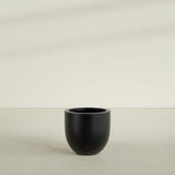 Alzira Bowl Planter in Matte Black, 23"D × 22"H, shown empty