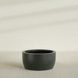 Casablanca Bowl Planter in Matte Charcoal, 36"D × 18"H, shown empty