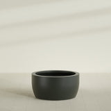 Casablanca Bowl Planter in Matte Charcoal, 36"D × 18"H, shown empty
