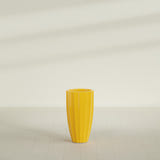 San Jose Tall Fluted Planter in Gloss Saffron, 16"D × 30"H, shown empty