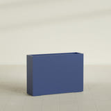 Perth Rectangular Planter in Matte Cobalt Blue, 60"L × 16"D × 42"H, shown empty