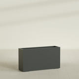 Potsdam Rectangular Planter in Matte Charcoal, 60"L × 16"D × 32"H, shown empty