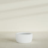Casablanca Bowl Planter in Matte Bright White, 30"D × 15"H, shown empty