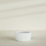 Casablanca Bowl Planter in Matte Bright White, 30"D × 15"H, shown empty