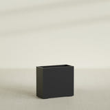 Potsdam Rectangular Planter in Matte Black, 36"L × 16"D × 32"H, shown empty