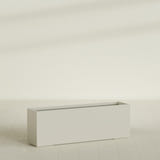 Tolga Rectangular Planter in Satin Beige, 72"L × 16"D × 24"H, shown empty
