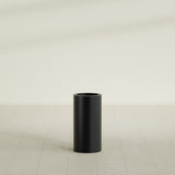 Corry Cylinder Planter in Matte Black, 10"D × 20"H, shown empty