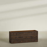 Siena rectangular fiberglass planter, 60"L × 17"D × 24"H