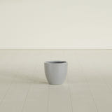 Wannsee Round Planter in Metallic Silver, 15"D × 13"H, shown empty