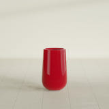 Hayden Urn Planter in Gloss Red, 18"D × 29"H, shown empty