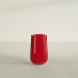 Hayden Urn Planter in Gloss Red, 18"Diam × 29"H, shown empty