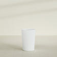 Tegel Round Tapered Planter in Matte Bright White, 18"D × 26"H, shown empty