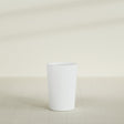 Tegel Round Tapered Planter in Matte Bright White, 18"D × 26"H, shown empty