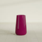 Saigon Tapered Round Planter in Gloss Eggplant, 14"D × 30"H, shown empty