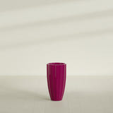 San Jose Tall Fluted Planter in Gloss Eggplant, 16"D × 30"H, shown empty