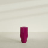 San Jose Tall Fluted Planter in Gloss Eggplant, 16"D × 30"H, shown empty