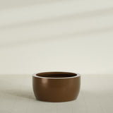 Casablanca Bowl Planter in Metallic Bronze, 36"D × 18"H, shown empty