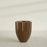 Alicante Fluted Planter in Metallic Bronze, 26"D × 32"H, shown empty