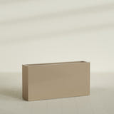 Milano Narrow Rectangular Planter in Gloss Metallic Gold, 48"L × 10"D × 24"H, shown empty