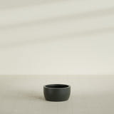 Casablanca Bowl Planter in Matte Charcoal, 20"D × 10"H, shown empty