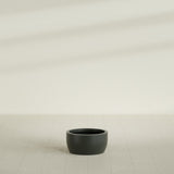 Casablanca Bowl Planter in Matte Charcoal, 20"D × 10"H, shown empty