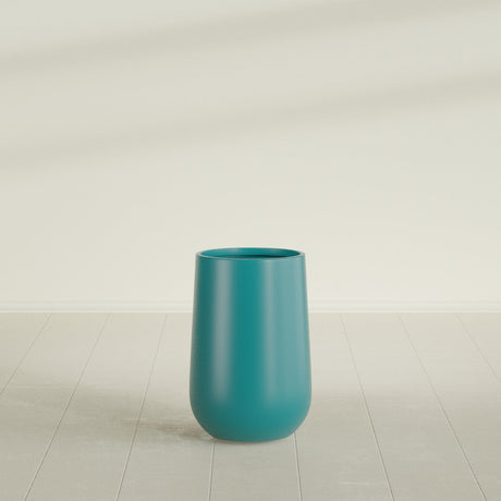 Hayden Urn Planter in Satin Seafoam Green, 12"Diam × 20"H, shown empty
