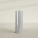 Corry Cylinder Planter in Metallic Silver, 12"D × 36"H, shown empty