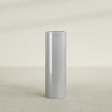 Corry Cylinder Planter in Metallic Silver, 12"D × 36"H, shown empty