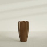 San Jose Tall Fluted Planter in Metallic Bronze, 22"D × 40"H, shown empty