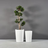 Tegel round tapered fiberglass planter