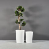 Tegel round tapered fiberglass planter