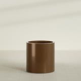 Rio Grande Cylinder Planter in Metallic Bronze, 22"D × 22"H, shown empty