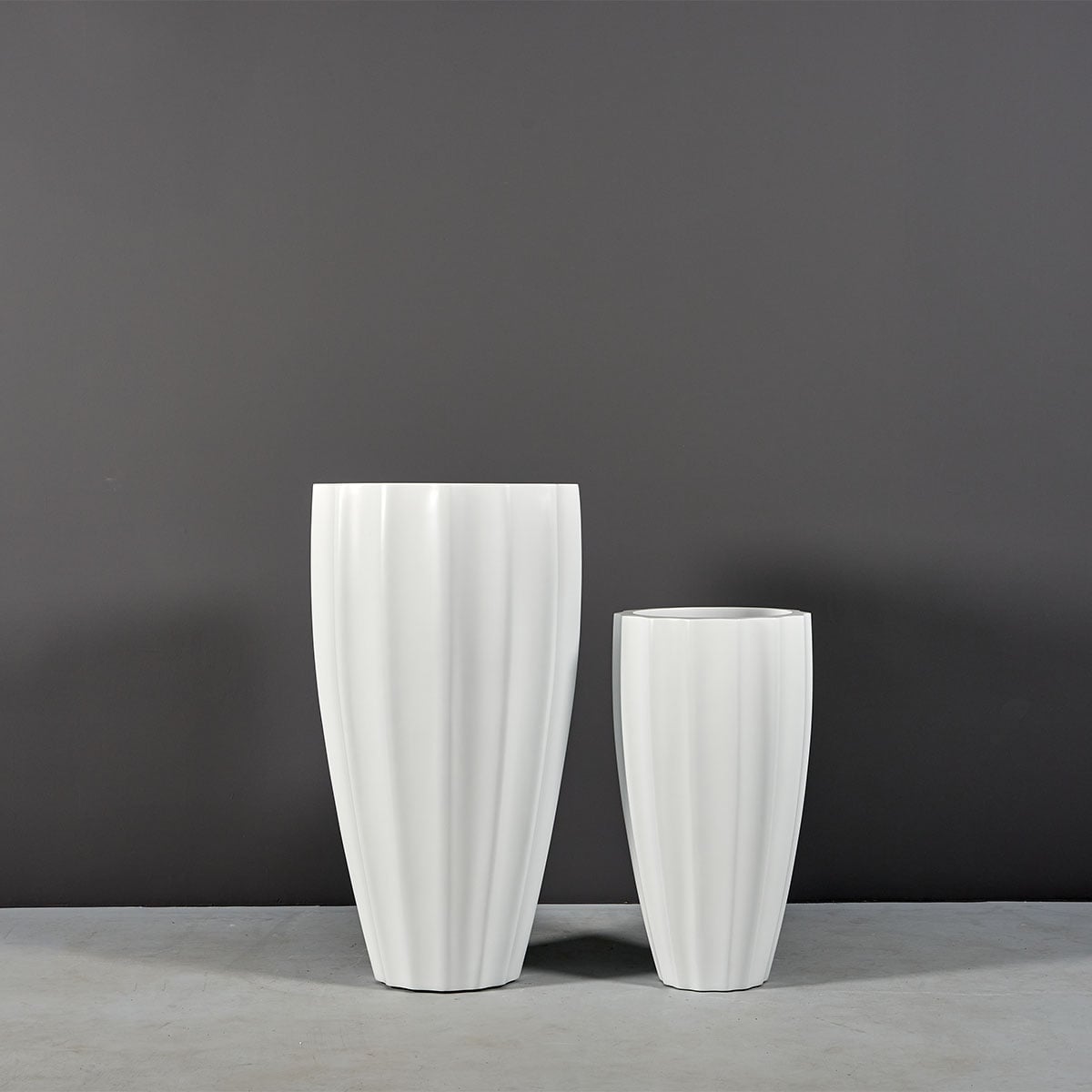 San Jose Tall Fluted Planter, in real life