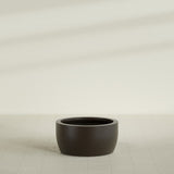 Casablanca Bowl Planter in Matte Dark Brown, 30"D × 15"H, shown empty