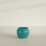 Shanghai Fishbowl Planter in Satin Seafoam Green, 16", shown empty
