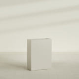 Amesbury Narrow Rectangular Planter in Satin Beige, 24"L × 10"D × 32"H, shown empty